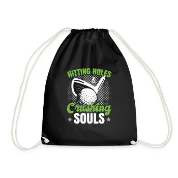 Hitting Holes Crushing Souls - Drawstring Bag - black - Front