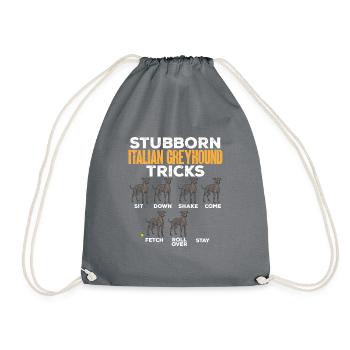 Italian Greyhound Greyhound Dogs - Drawstring Bag - grey - Front