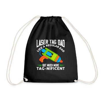 Laser Player Dad Comme un papa ordinaire mais beaucoup - Sac de sport léger - noir - Devant