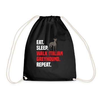 Italian Greyhound Greyhound Dogs - Drawstring Bag - black - Front