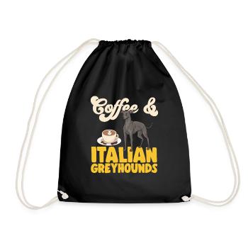 Italian Greyhound Greyhound Dogs - Drawstring Bag - black - Front