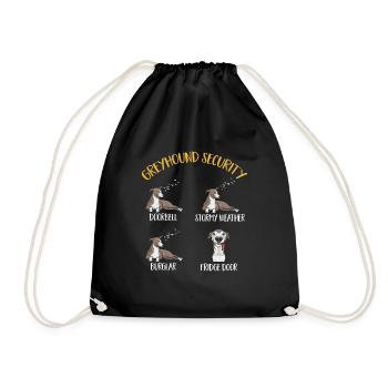Italian Greyhound Greyhound Dogs - Drawstring Bag - black - Front