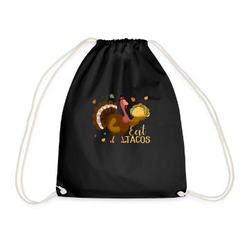 Tacos alimentaires Thanksgiving Day Funny Mexican - Sac de sport léger - noir - Devant