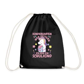Ich Bin Ein Schulkind Grundschule - Turnbeutel - Schwarz - Vorne