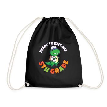 Le premier jour de la journée d’école prêt à explorer le 5ème - Sac de sport léger - noir - Devant