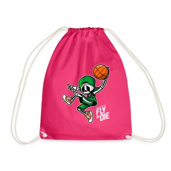 Basket bone - Drawstring Bag - fuchsia - Front
