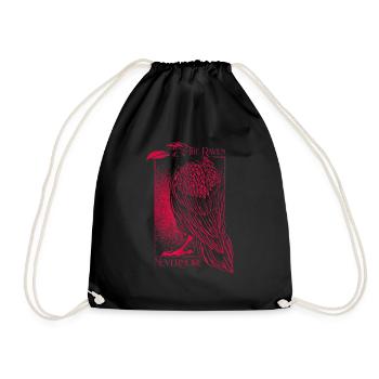 Edgar Allan Poe The Raven Nevermore - Drawstring Bag - black - Front