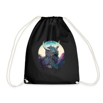 Casque Viking Runes Viking guerrier nordique - Sac de sport léger - noir - Devant