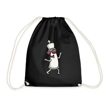 Dancing chess pieces Chess players - Drawstring Bag - black - Front