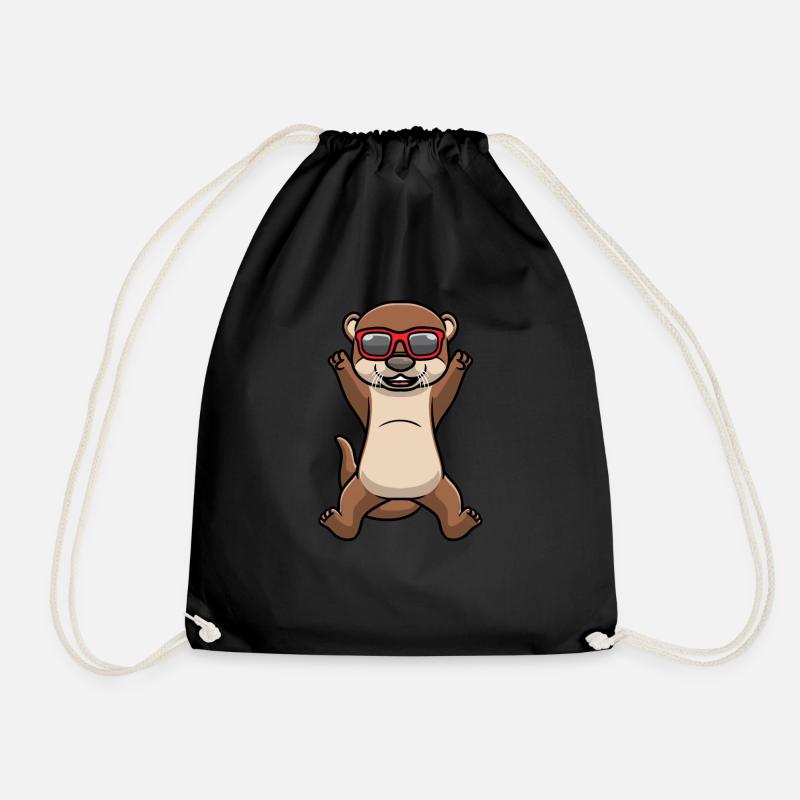 Tanzender Otter Mit Sonnenbrille - Turnbeutel - Schwarz