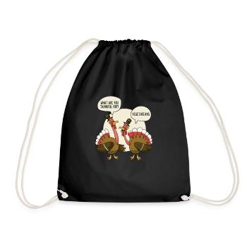 De quoi êtes-vous reconnaissant pour les dindes végétariennes dont vous parlez - Sac de sport léger - noir - Devant