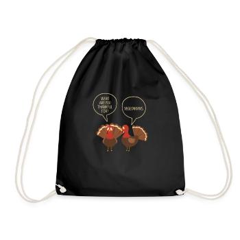 De quoi êtes-vous reconnaissant pour les dindes végétariennes dont vous parlez - Sac de sport léger - noir - Devant