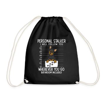 Miniature Pinscher Rehpinscher Min Pin Dog - Sac de sport léger - noir - Devant