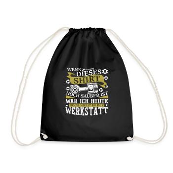 Werkstatt Outfit Automechaniker - Turnbeutel - Schwarz - Vorne