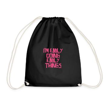 Je suis Emily et je fais des choses d’Emily - Sac de sport léger - noir - Devant