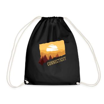 Connecticut - Drawstring Bag - black - Front