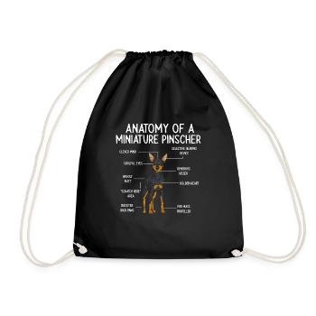 Miniature Pinscher Rehpinscher Min Pin Dog - Sac de sport léger - noir - Devant
