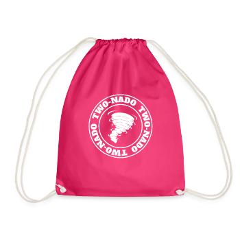 2ème anniversaire Tornade Thème Twonado Deux Nado 2 - Sac de sport léger - fuchsia - Devant