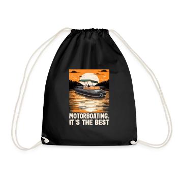 Bateau à moteur. C’est la meilleure vie est meilleure au - Sac de sport léger - noir - Devant