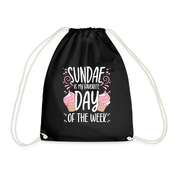 Sundae est mon jour préféré de la semaine Cadeau d’amoureux - Sac de sport léger - noir - Devant