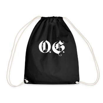 OG Original Gangster Gangsta O.G. Calligraphy - Turnbeutel - Schwarz - Vorne