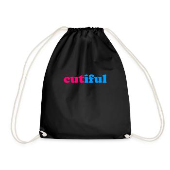 Cutiful My Blend Between Cute and Beautiful - Drawstring Bag - black - Front