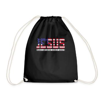 Jésus rend l’Amérique pieuse, à nouveau la foi - Sac de sport léger - noir - Devant