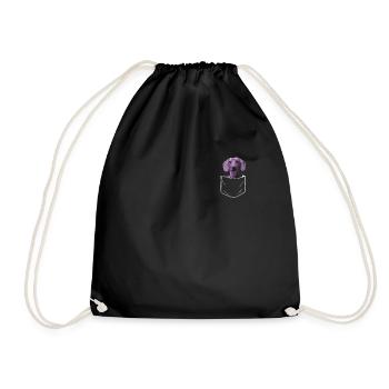 Chien teckel Propriétaire de chien Gechenkidee - Sac de sport léger - noir - Devant