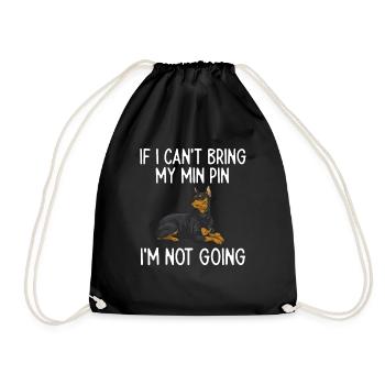 Miniature Pinscher Rehpinscher Min Pin Dog - Sac de sport léger - noir - Devant
