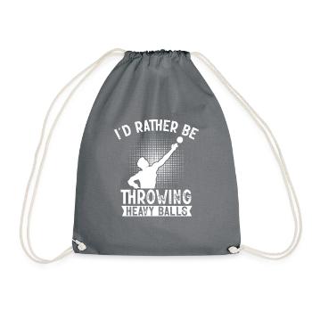 Lancer du poids Athlétisme - Sac de sport léger - gris - Devant