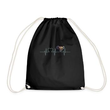 Bats Bat - Drawstring Bag - black - Front
