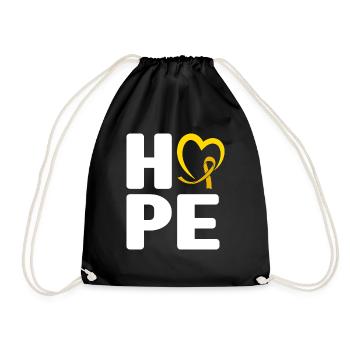 September Ribbon Hope Childhood Cancer Awareness - Drawstring Bag - black - Front