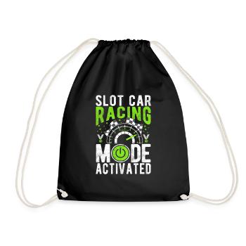 Slot Car Racing Mode activé Slor Cars Idée cadeau - Sac de sport léger - noir - Devant