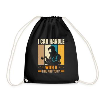 I Can Handle With Fire And You Vintage Welder - Drawstring Bag - black - Front