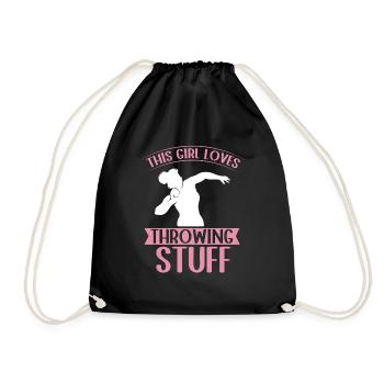 Lancer du poids Athlétisme - Sac de sport léger - noir - Devant