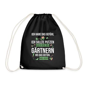 Gartenarbeit Hobbygärtner Garten Gärtner - Turnbeutel - Schwarz - Vorne