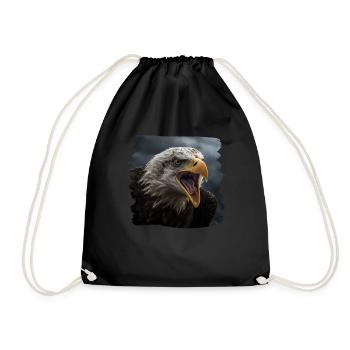Aulne pygargue à tête blanche oiseau aigle pierre - Sac de sport léger - noir - Devant