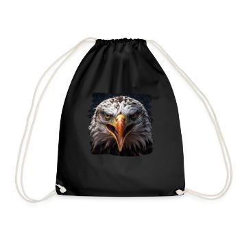 Aulne pygargue à tête blanche oiseau aigle pierre - Sac de sport léger - noir - Devant