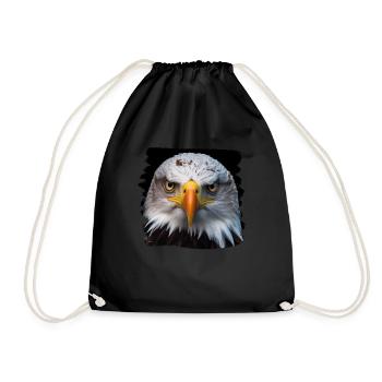 Aulne pygargue à tête blanche oiseau aigle pierre - Sac de sport léger - noir - Devant