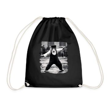 Cats Cat Cat Lover Funny Cats - Drawstring Bag - black - Front