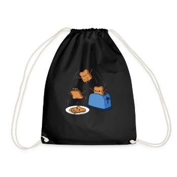 Toast - Drawstring Bag - black - Front