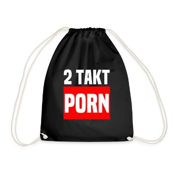2 Takt Porn - Turnbeutel - Schwarz - Vorne