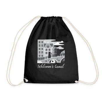 Funny Optometrist Opthalmologist Quote Schlemm's - Drawstring Bag - black - Front