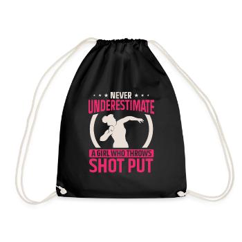 Lancer du poids Athlétisme - Sac de sport léger - noir - Devant