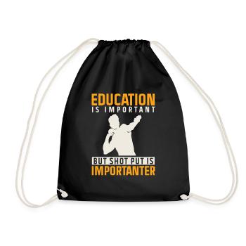 Lancer du poids Athlétisme - Sac de sport léger - noir - Devant