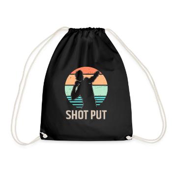 Lancer du poids Athlétisme - Sac de sport léger - noir - Devant