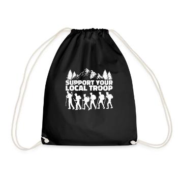 Soutien scout - Sac de sport léger - noir - Devant
