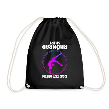 Das Ist Mein Rhönrad Shirt Turnen Gymnsatik Sport - Turnbeutel - Schwarz - Vorne