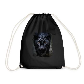 Panthère noire Panthère réaliste - Sac de sport léger - noir - Devant