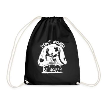 Ne vous inquiétez pas être Hoppy Monster Bunny lapin dire - Sac de sport léger - noir - Devant